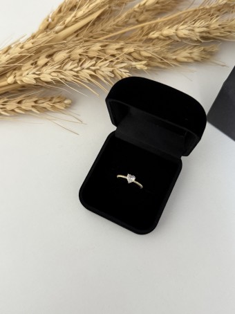 Anel solitário Laço de amor