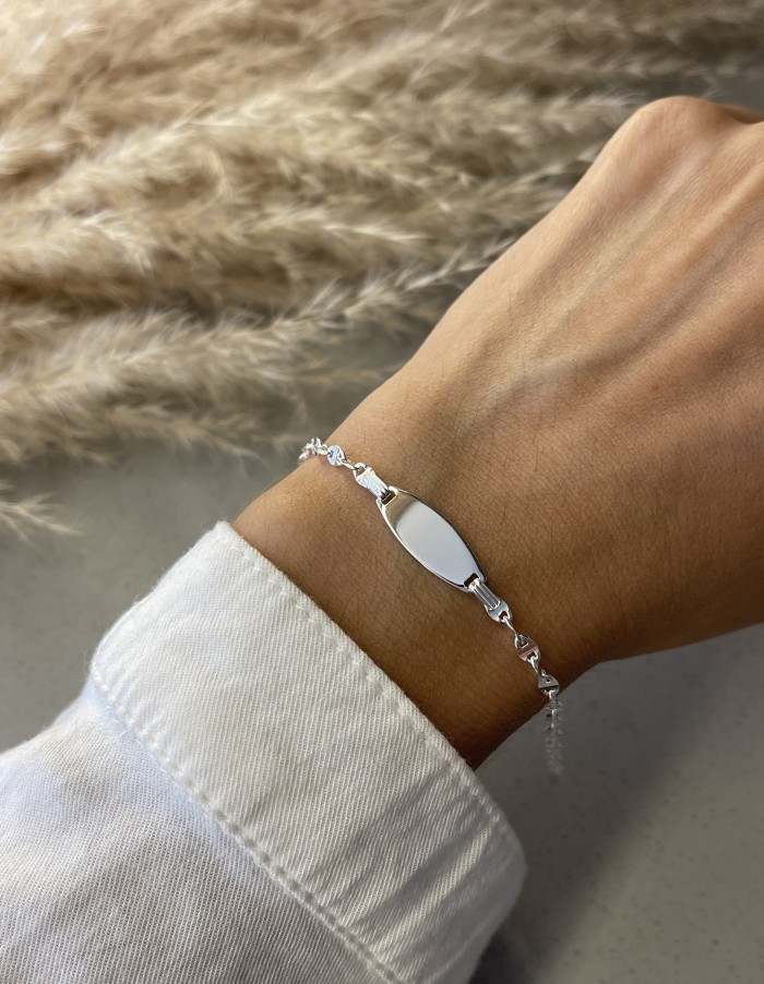 Pulseira infantil plaquinha