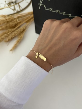 Pulseira infantil nuvem coração