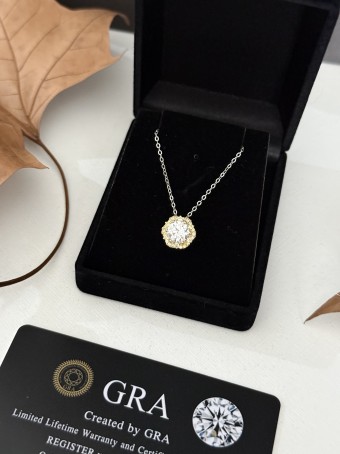 Colar Moissanite Yellow