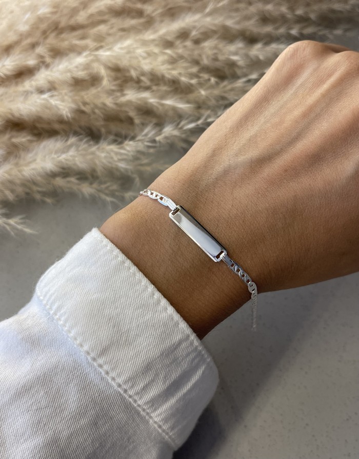 Pulseira infantil plaquinha