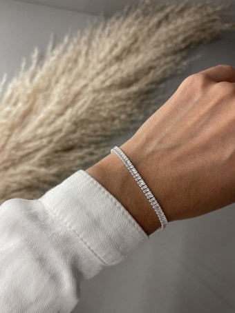 Pulseira riviera baguete