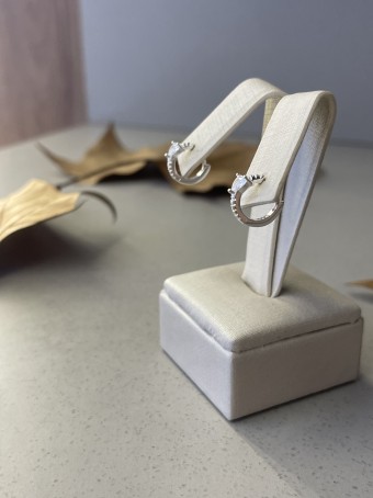 Brinco argola coração