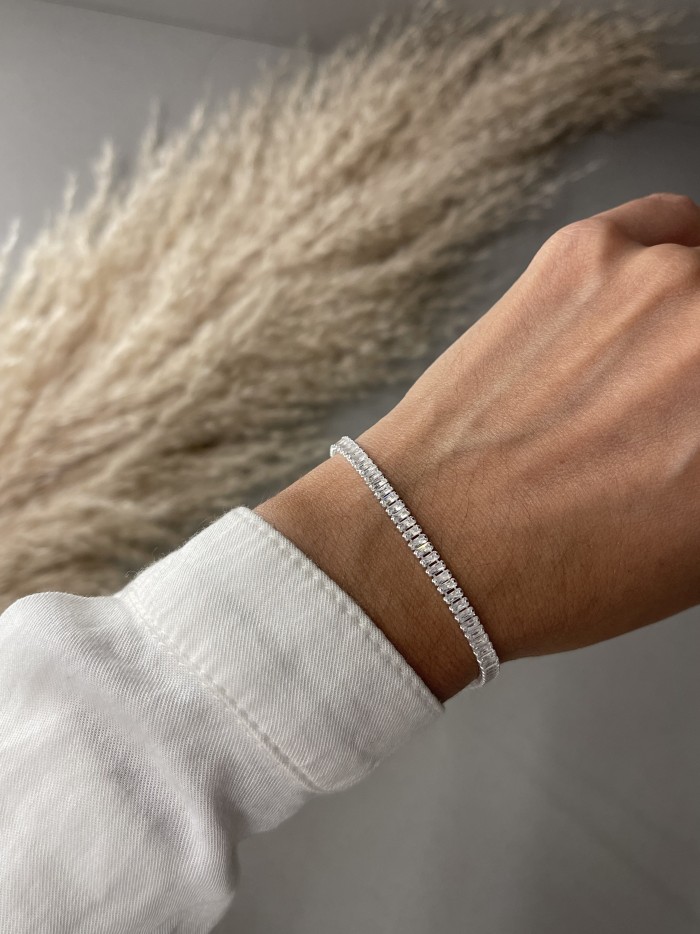 Pulseira riviera baguete