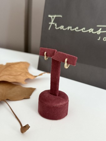 Brinco argola coração