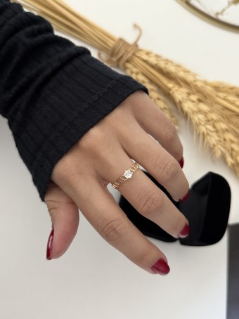 Anel solítário solar