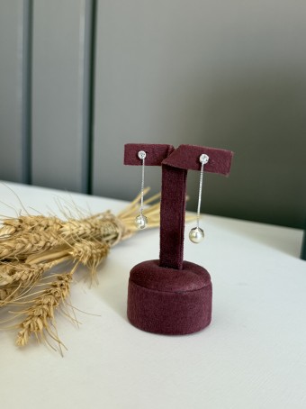 Brinco ponto de luz com pérola