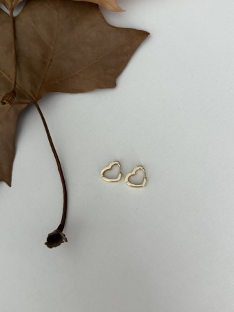 Brinco argola coração
