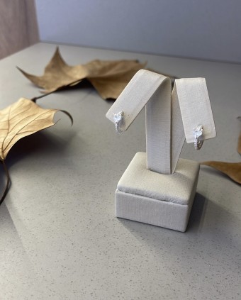 Brinco argola coração