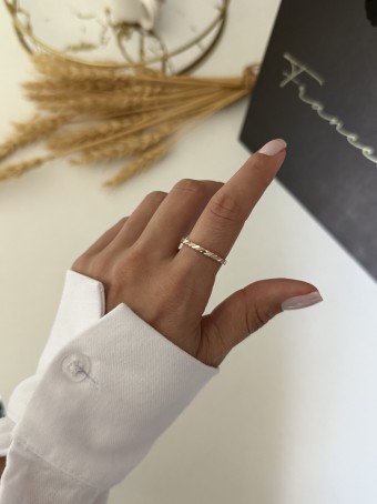 Anel tricolor trançado