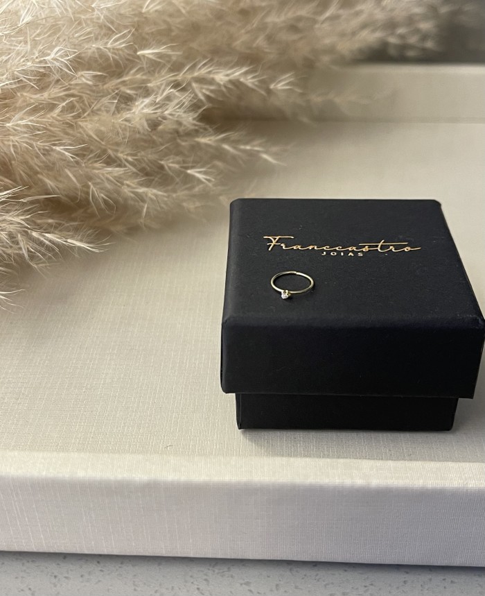 Piercing argola com ponto de luz Ouro 18k