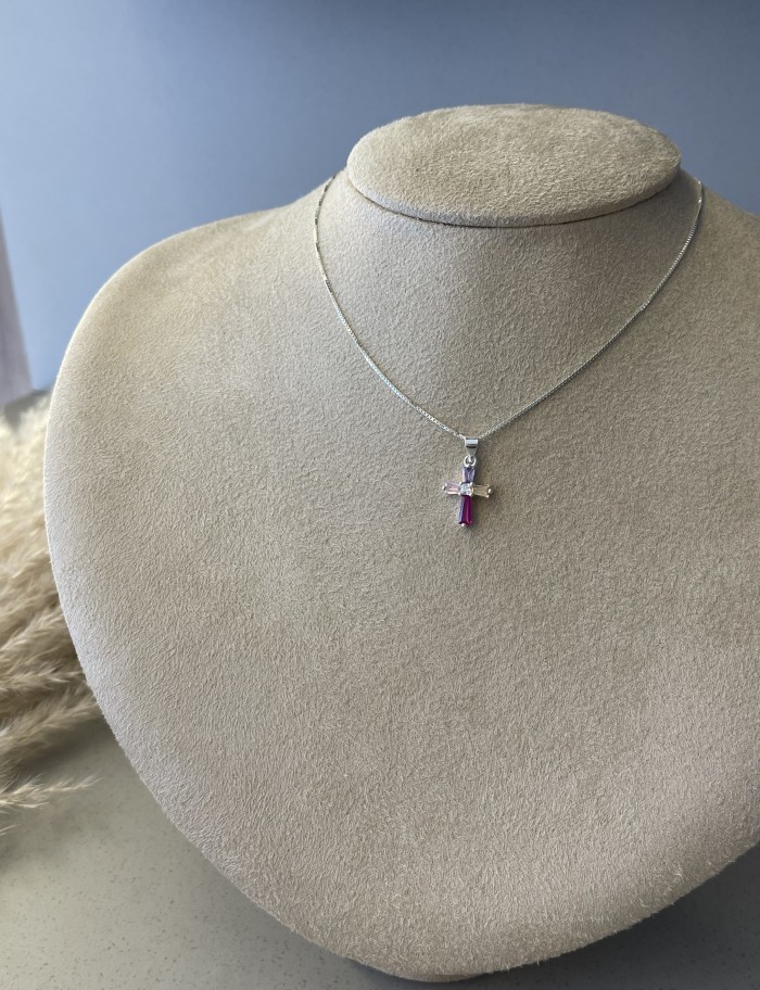 Pingente Cruz colorida